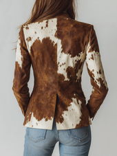 Patrícia | Blazer Vintage com Padrão Vaca