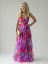 Lídia | Vestido Comprido Traçado Fluido