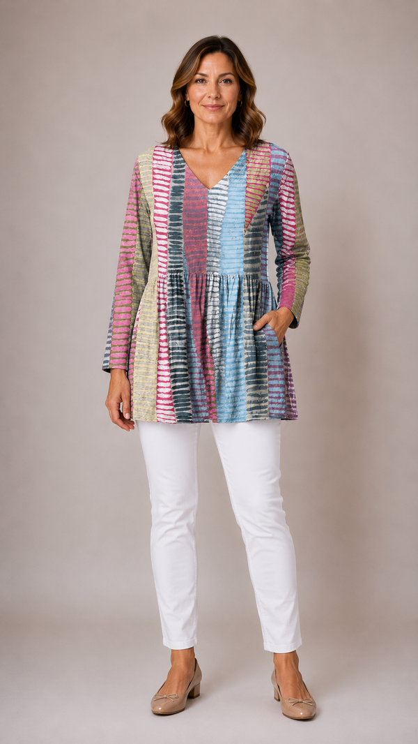 MARGO | Dolga bluza z V-izrezom