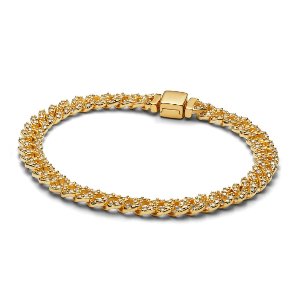 Kubanisches Armband Pavé | Gold