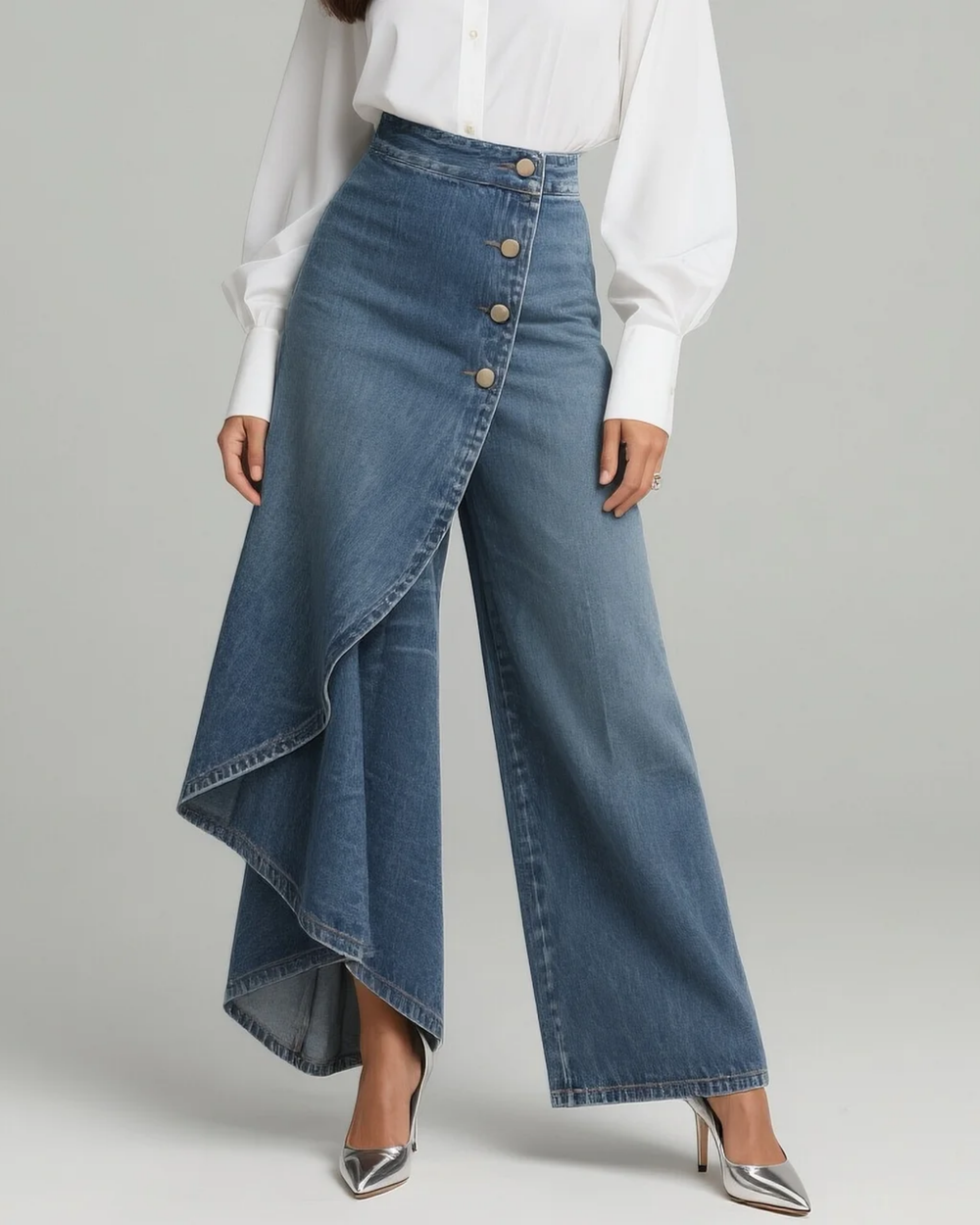 Amélia - Calças de Denim Envolventes