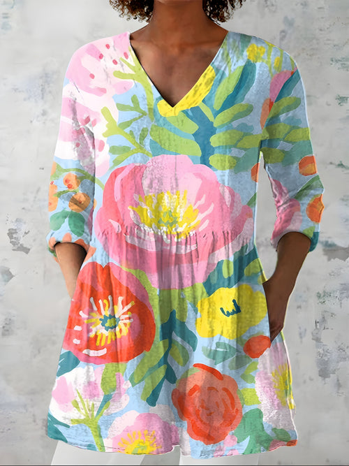 VALERIE | Dolga bluza z V-izrezom