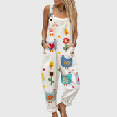 Patchwork kombinezon s pticami