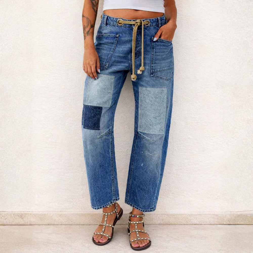 Margarida - Jeans de Corda em Patchwork