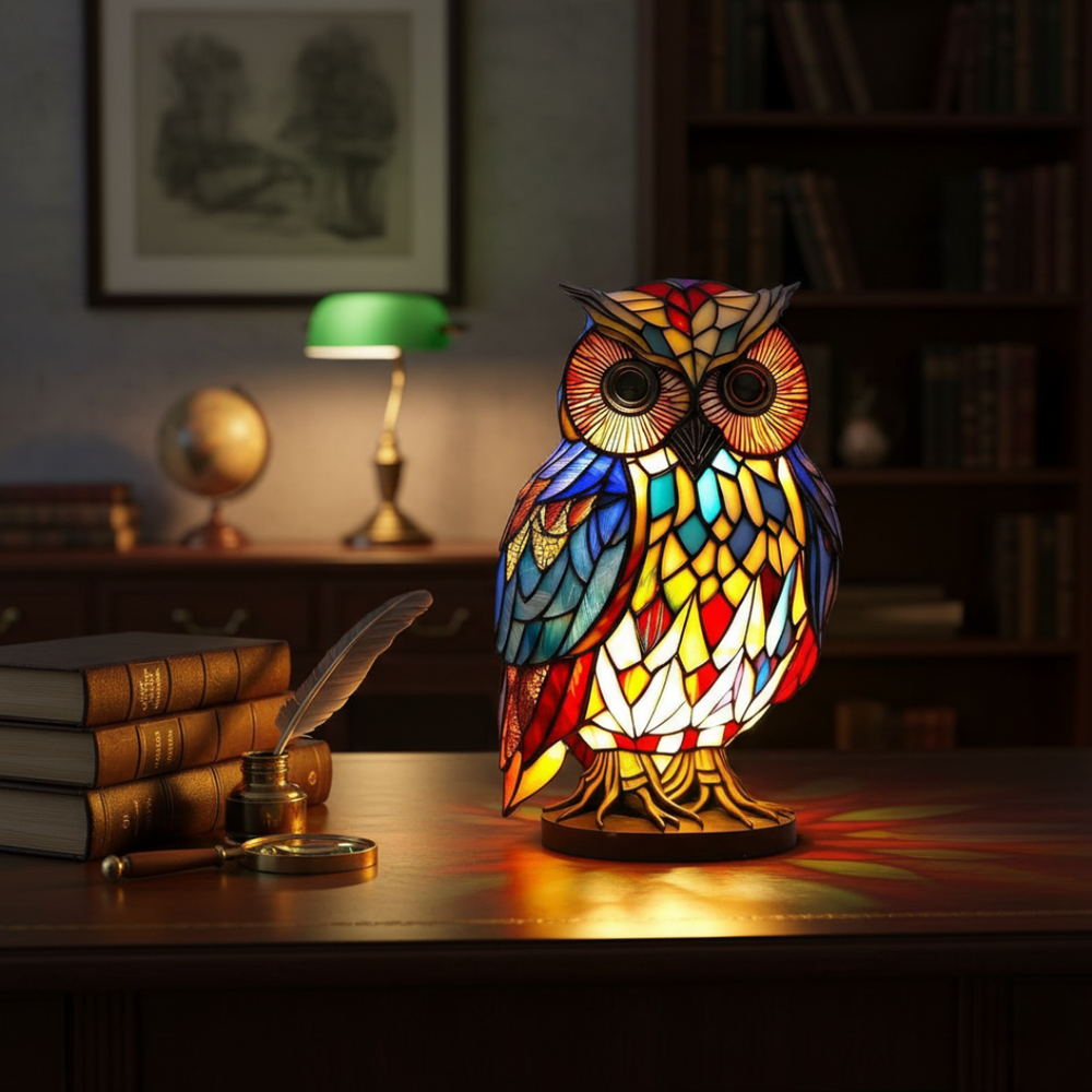 Coruja Elegante | Figura Luminosa Decorativa