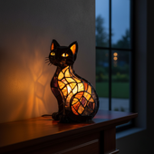 Gato da Meia-Noite | Figura Luminosa Decorativa
