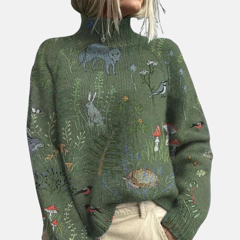 Aimelie | Eleganten pulover z ovratnikom