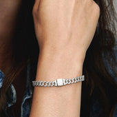 Kubanisches Armband Pavé | Gold