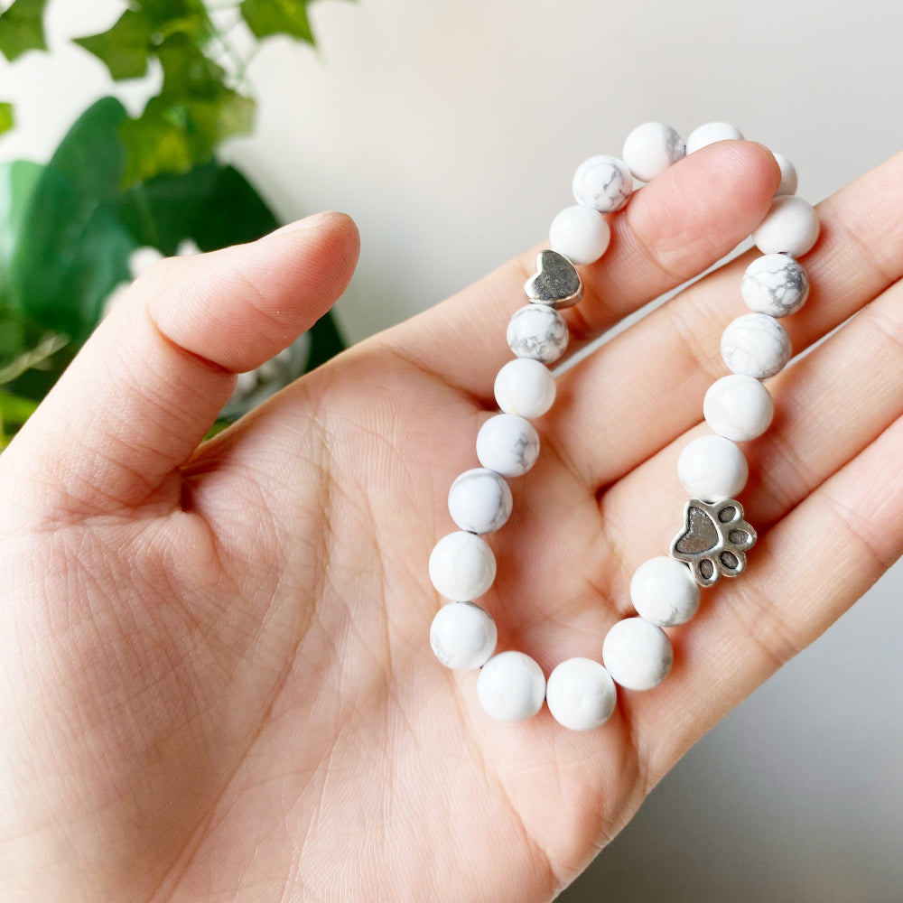 Marília | Pulseira Pedra Natural Patinha e Coração