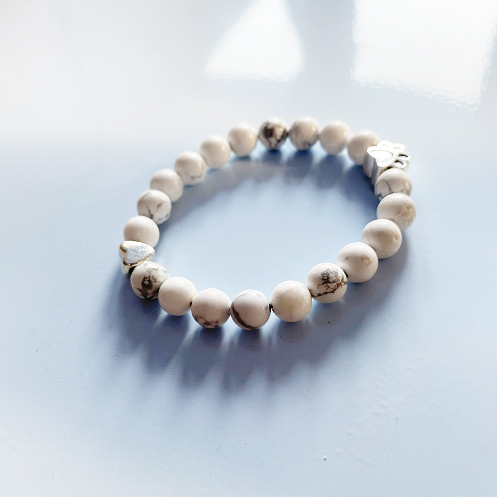 Marília | Pulseira Pedra Natural Patinha e Coração