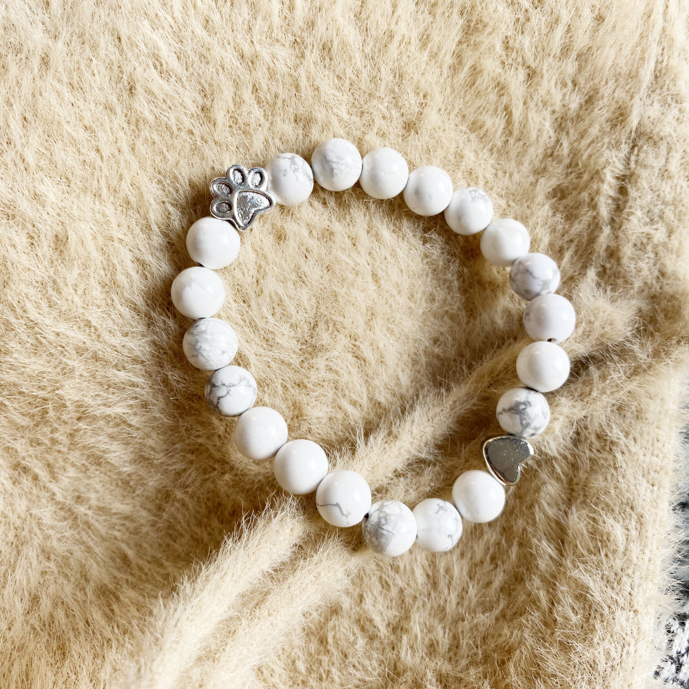 Marília | Pulseira Pedra Natural Patinha e Coração