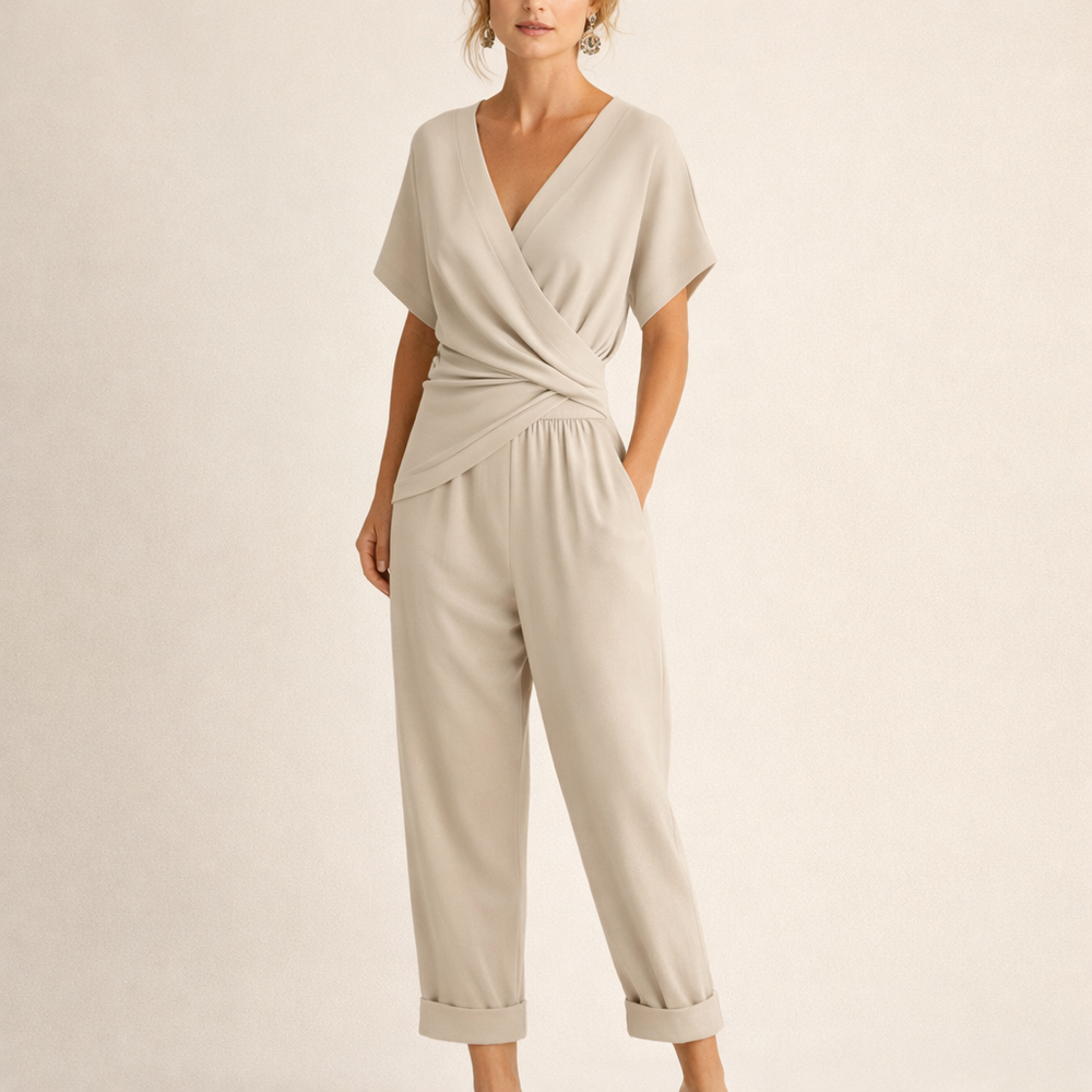 Magda - Macacão Elegante com Decote em V