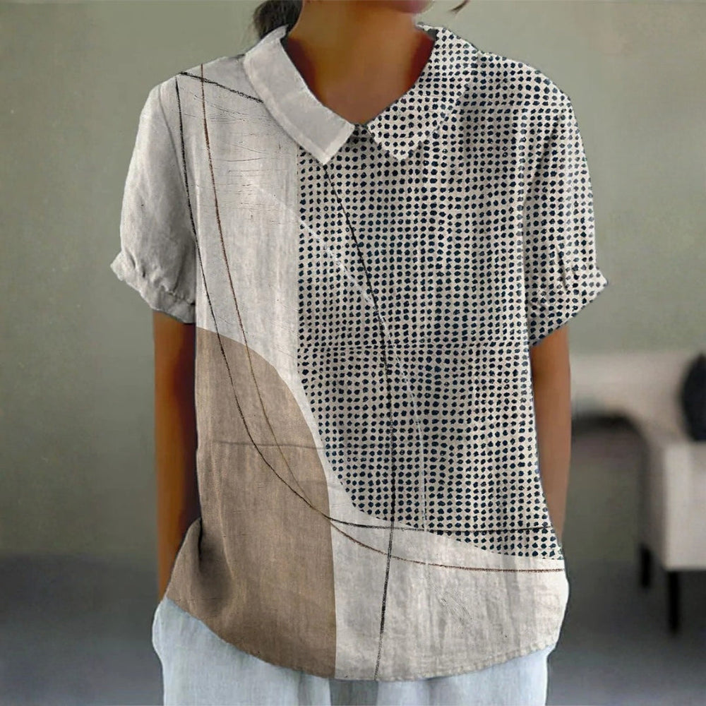 Lana - Camisa com Pontos e Linhas Abstratas