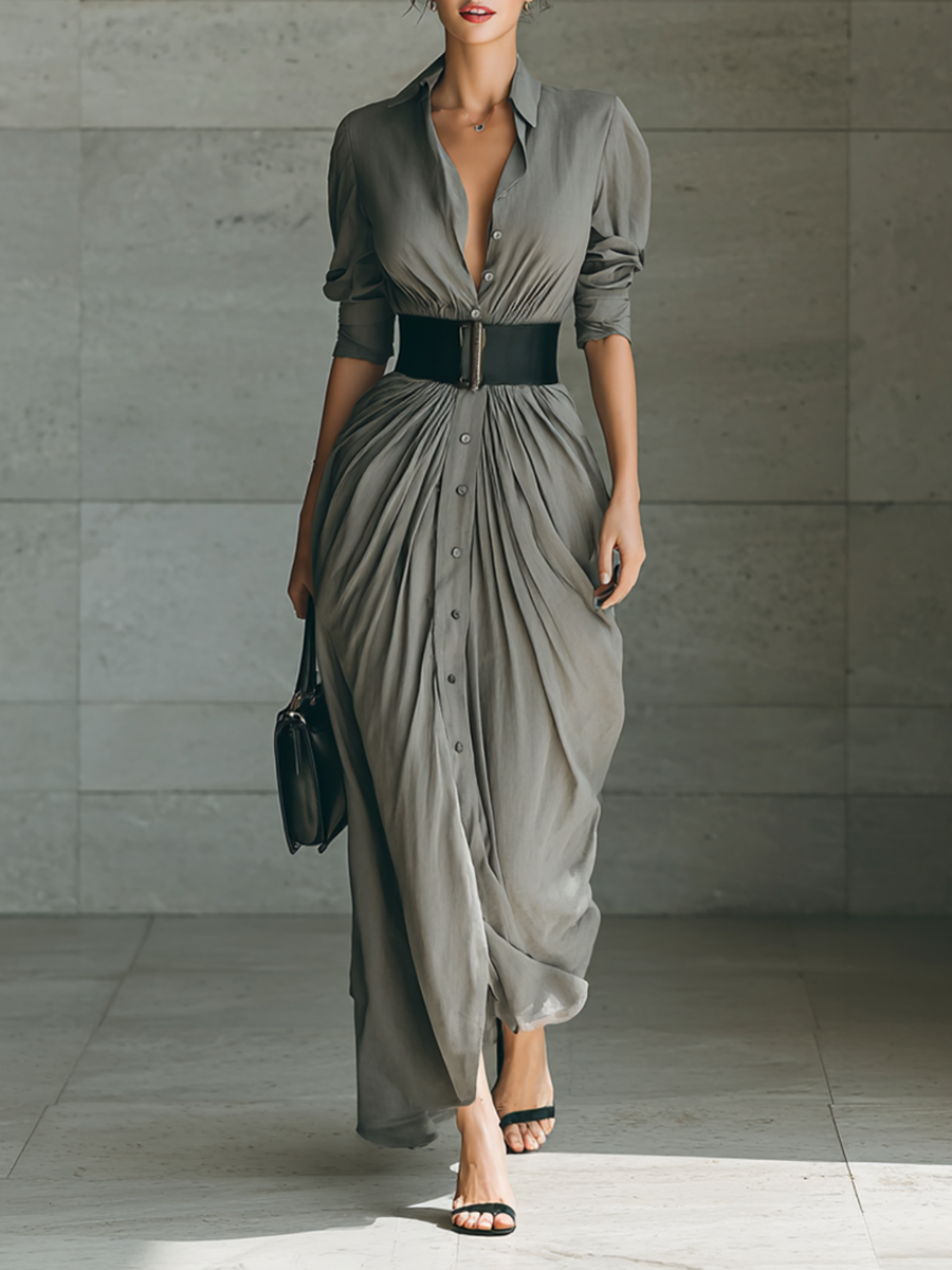 Filipa | Vestido Comprido Plissado