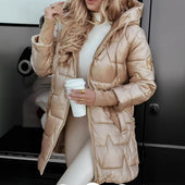 KATERINA | Lahek prešit plašč s kapuco