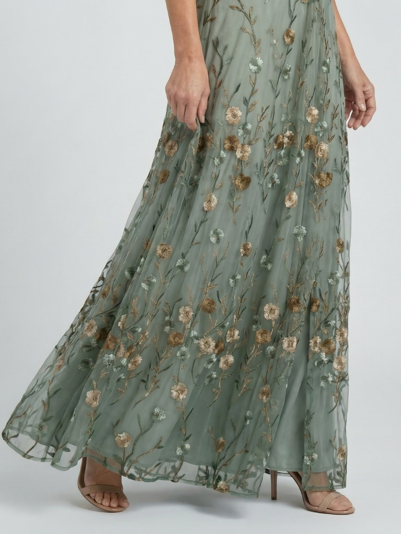 Rosalina | Vestido Comprido Floral com Decote em V