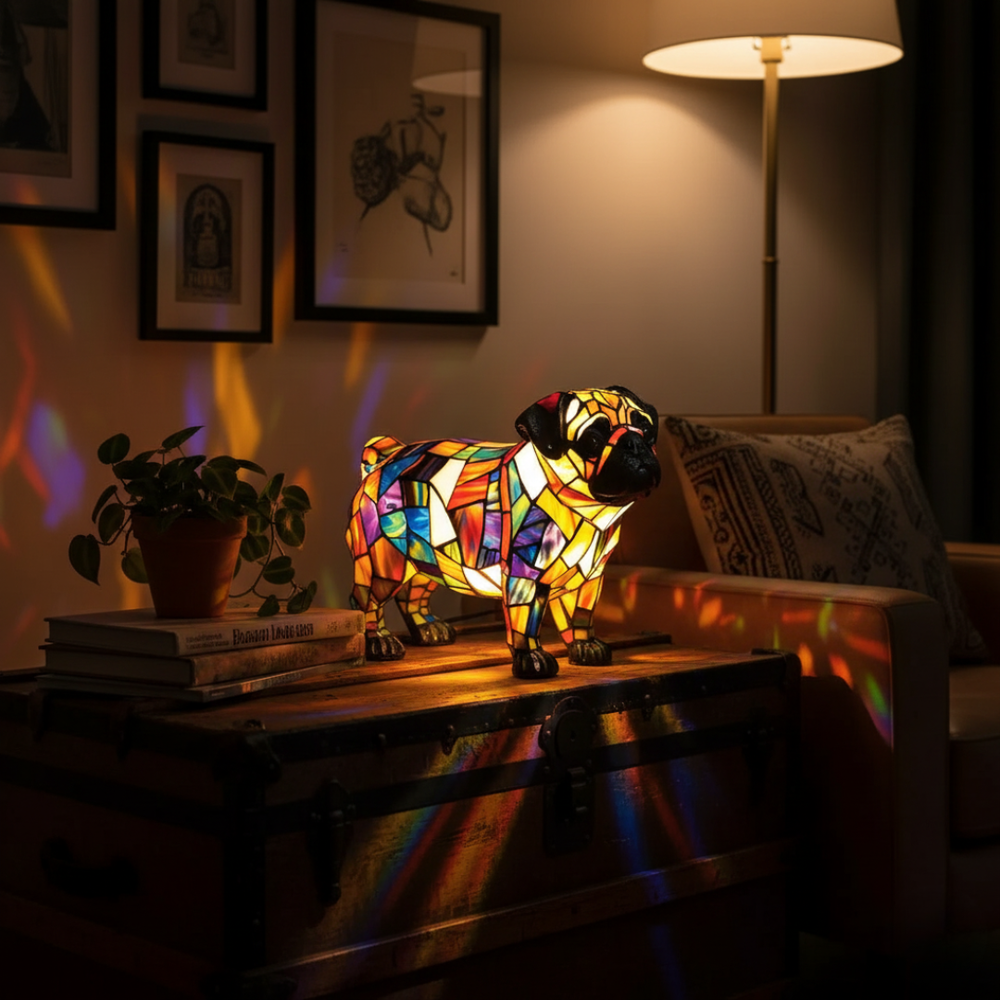 Pug Brilhante | Figura Luminosa Decorativa