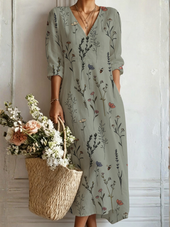 Natalia – Dolga boho obleka