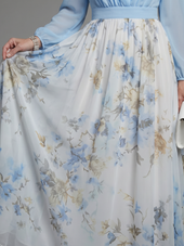 Coralina | Vestido Comprido Florido com Decote em V