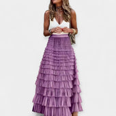 Saia Boho com Acabamento de Cetim