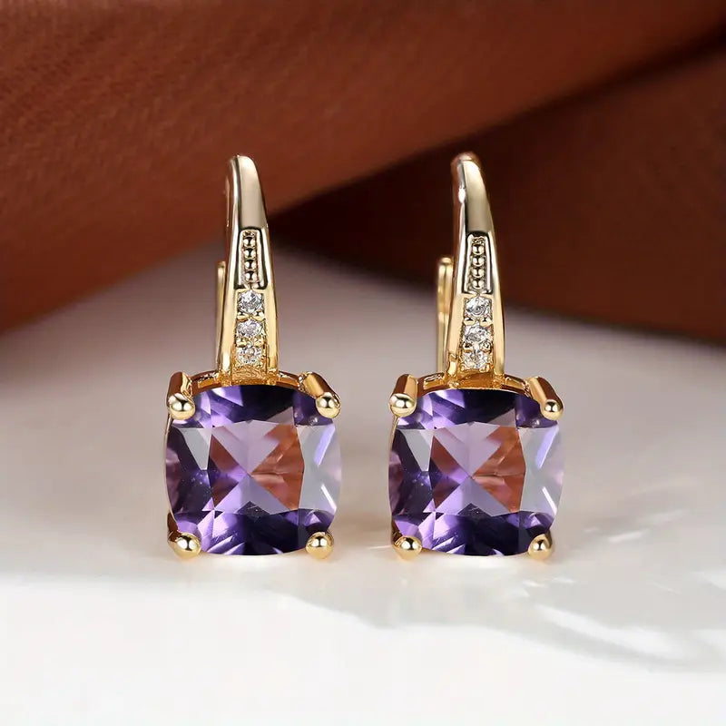 Kreis-Ohrringe Mystic Stone | Gold