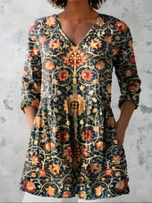 LILIAN | Dolga bluza z V-izrezom