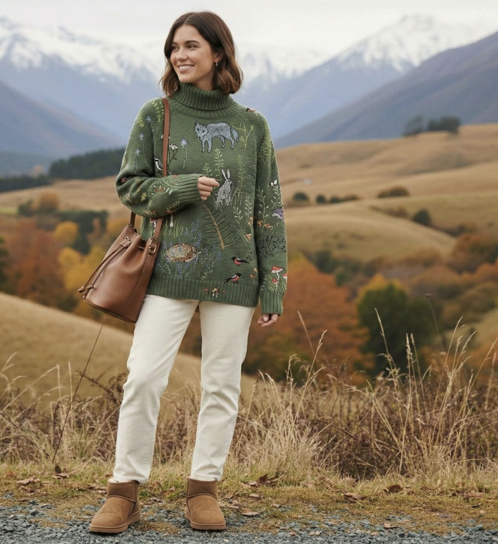 Aimelie | Eleganten pulover z ovratnikom