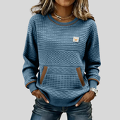 Tânia | Sweatshirt Texturada com Bolso Canguru