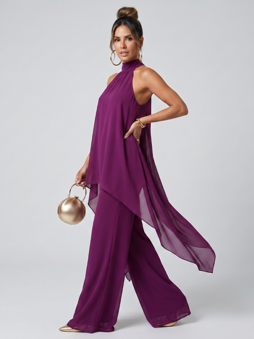 Marlene | Conjunto de Duas Peças Fluido com Decote Halter