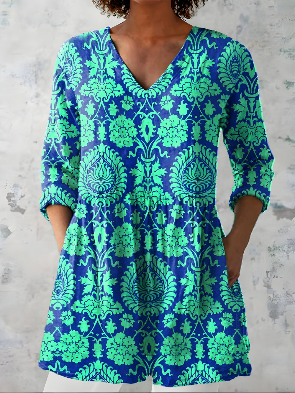 MARLEE | Dolga bluza z V-izrezom