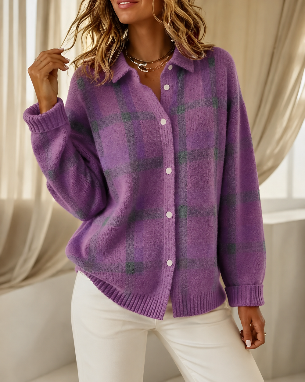 Tesa | Camisola de Malha Xadrez