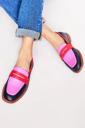 Lunessa - Mocassins com acento colorido