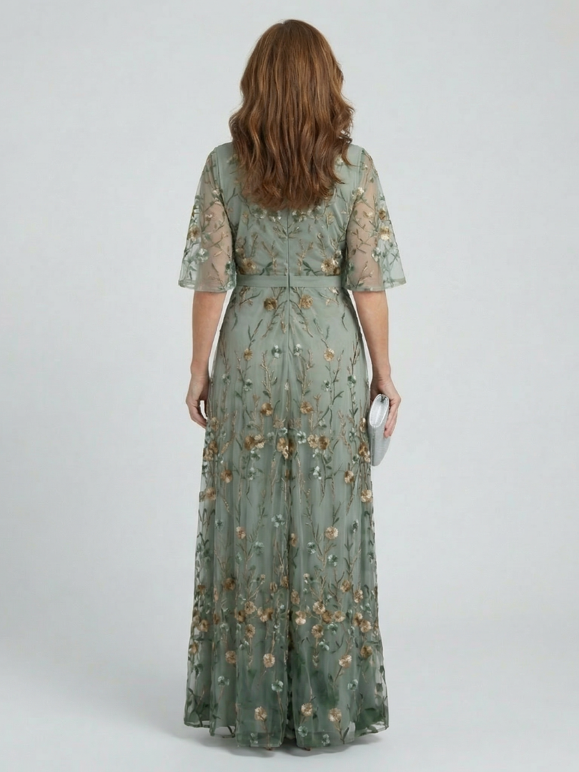 Rosalina | Vestido Comprido Floral com Decote em V