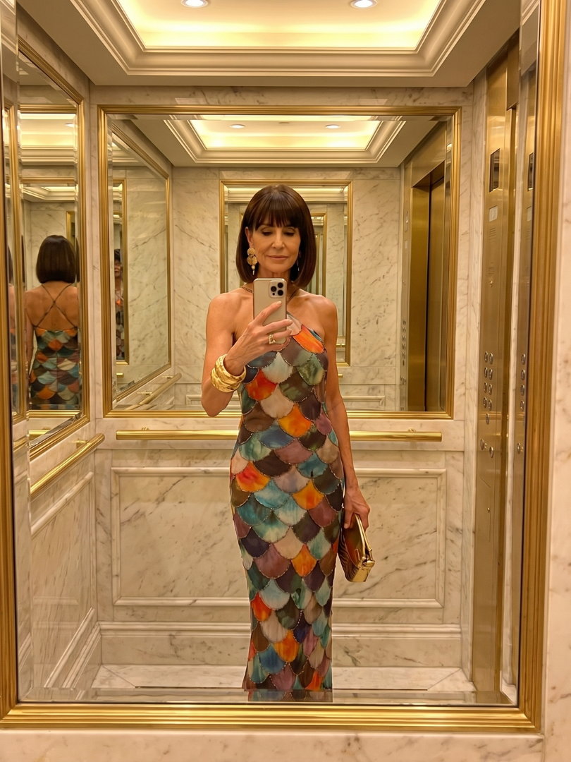 Clara | Vestido Comprido com Padrão Geométrico