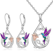 Cassilda | Conjunto Colar e Brincos Colibri Gota