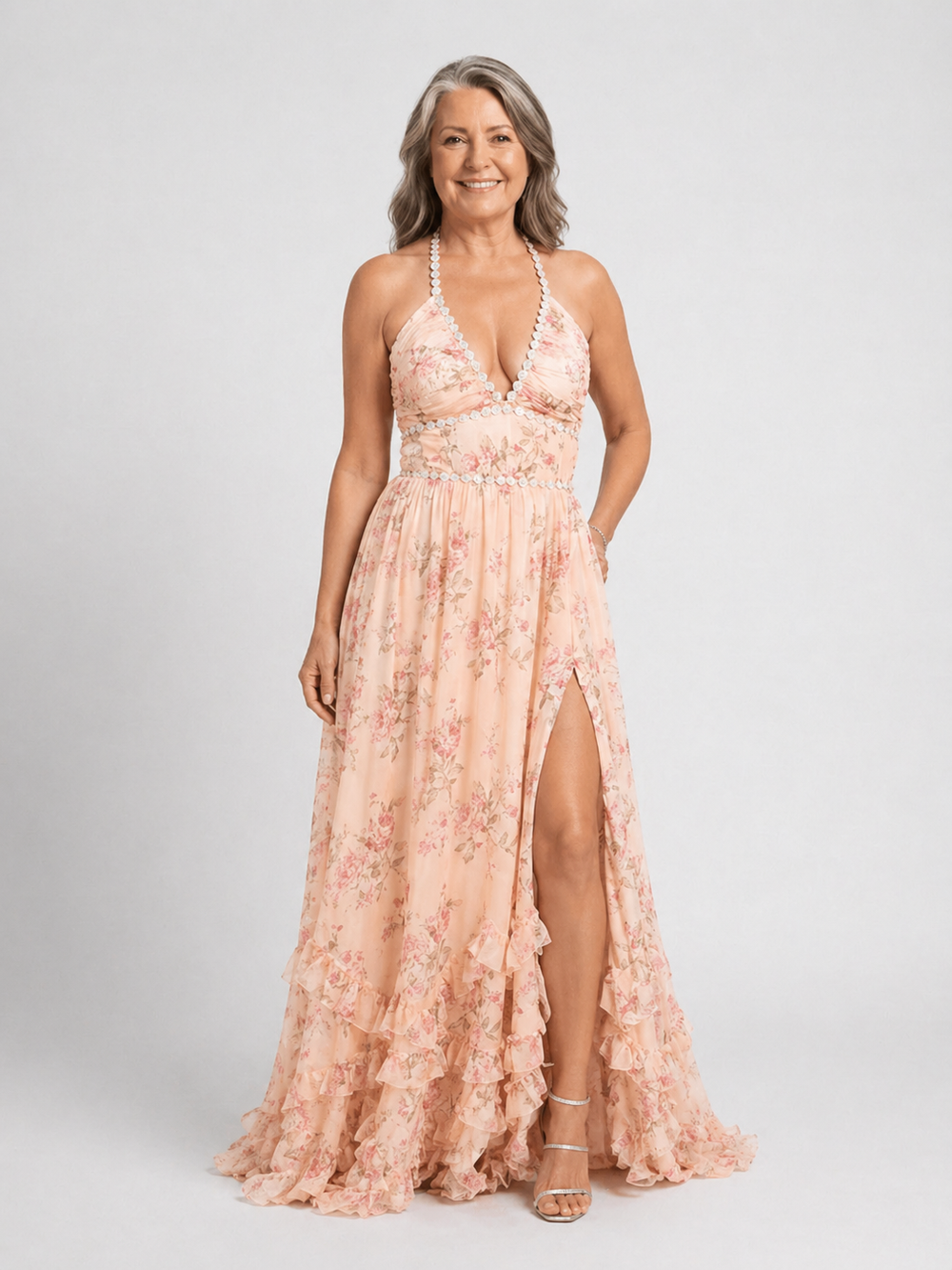 Conceição | Vestido Comprido Romântico em Camadas
