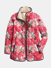Cristina | Casaco Acolchoado Rosas Empoadas