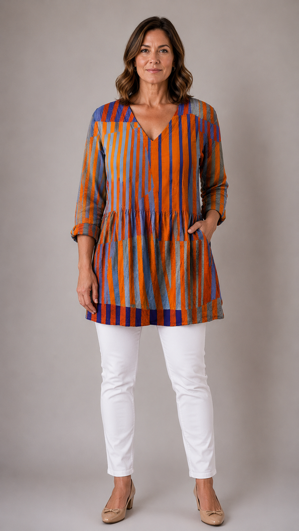 AMAIA | Dolga bluza z V-izrezom