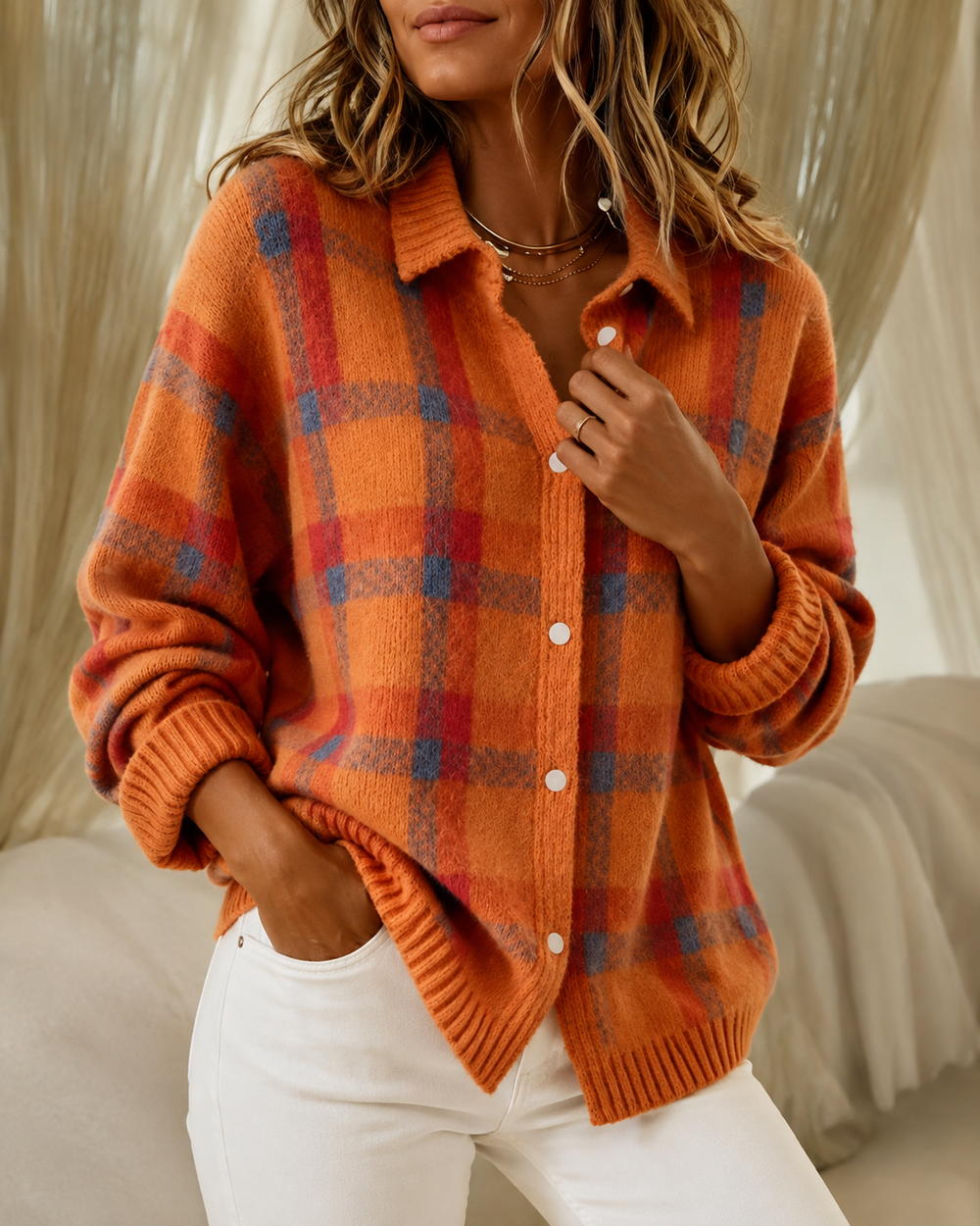 Tesa | Camisola de Malha Xadrez
