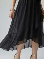 Mirela | Vestido Midi Suavemente Drapeado