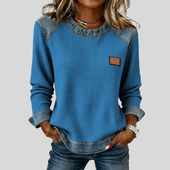 Irene | Sweatshirt em Favo com Detalhes Efeito Ganga