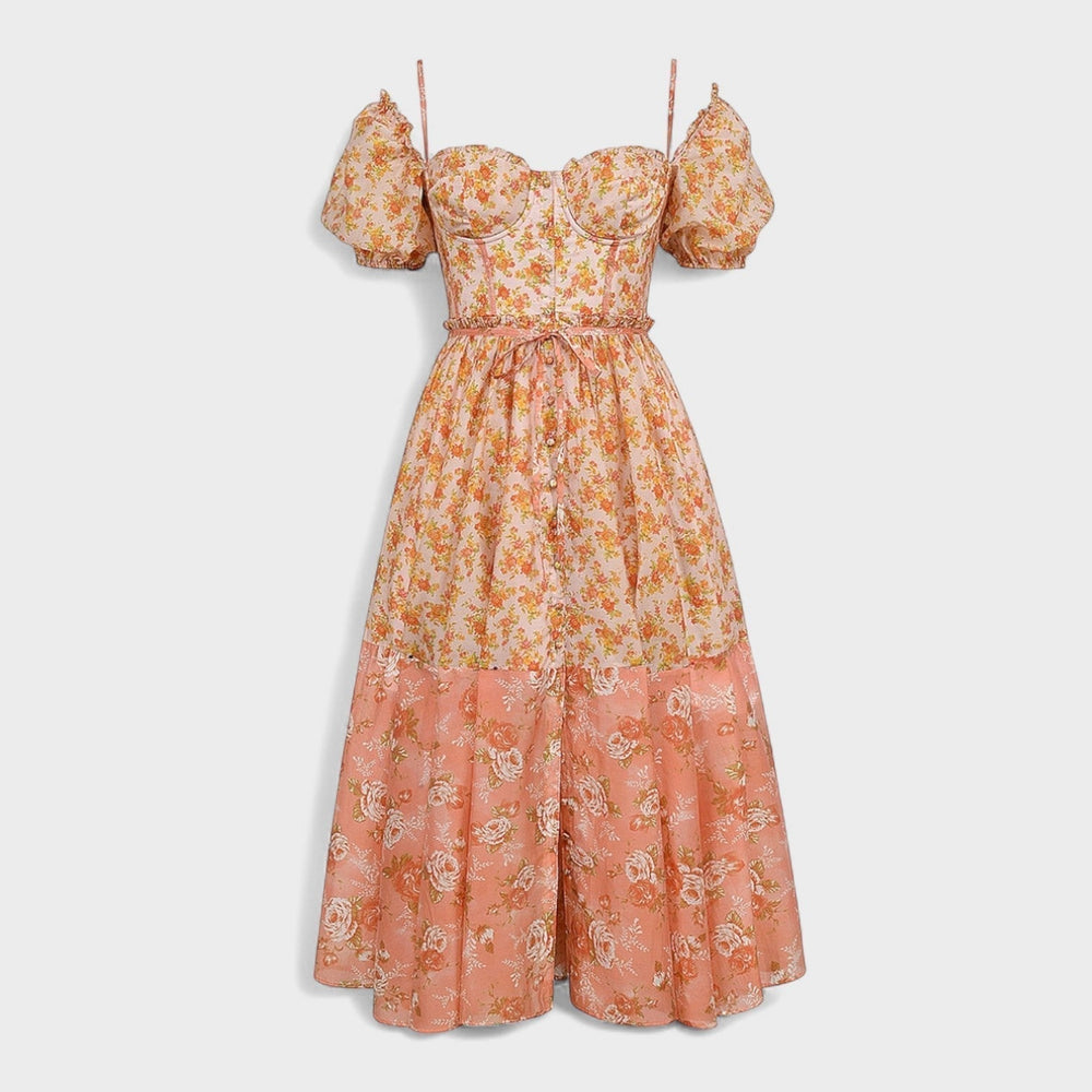 Valentina - Vestido Floral Coral