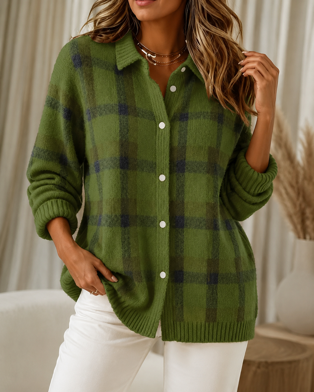 Tesa | Camisola de Malha Xadrez