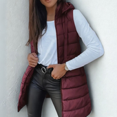 Rosemarie | Colete Comprido com Capuz