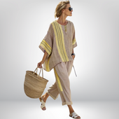 Diana - Conjunto boho com riscas
