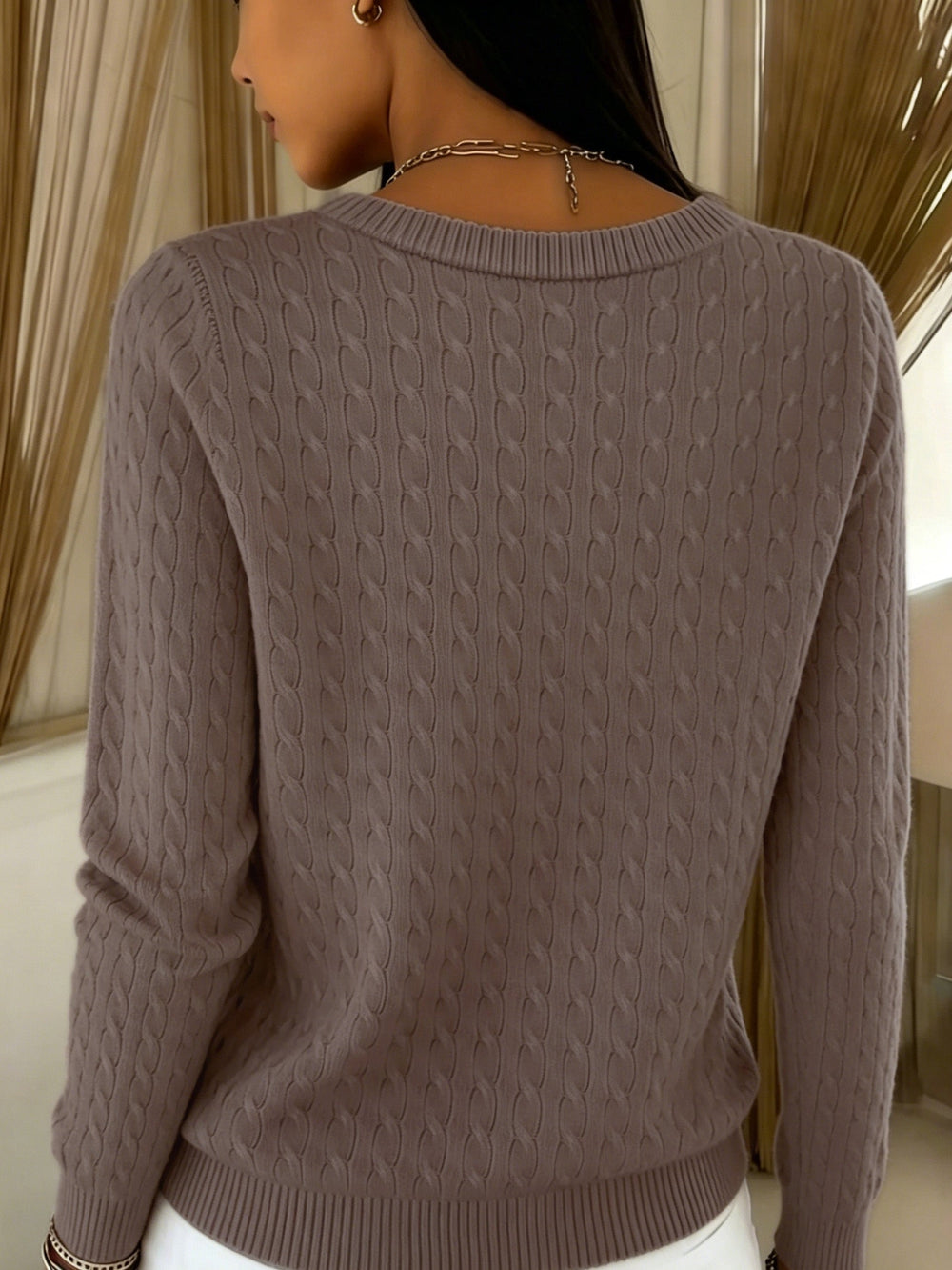 Tilde | Cardigan de Tranças com Botão