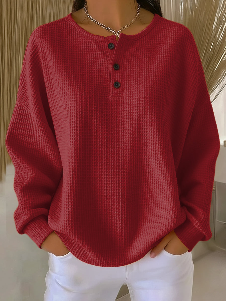 Benedita | Sweatshirt Henley Texturada