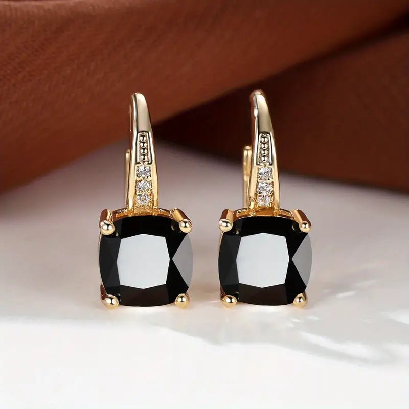Kreis-Ohrringe Mystic Stone | Gold