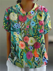 Diana - Camisa Floral em Aquarela
