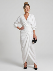 Sónia | Vestido Midi Traçado Drapeado